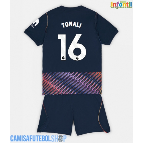 Camisa de time de futebol Tottenham Hotspur Sandro Tonali #16 Replicas 2º Equipamento Infantil 2026-27 Manga Curta (+ Calças curtas)